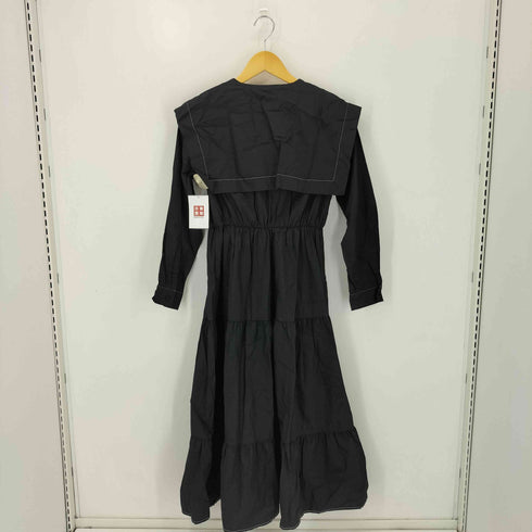 ザラ ZARA セーラーカラー パネルミディワンピース レディース import:XS