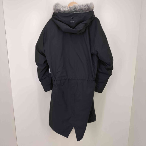 バーバリーブラックレーベル BURBERRY BLACK LABEL ラビットファー 裏地チェック ライナー付き モッズコート メンズ JPN:M