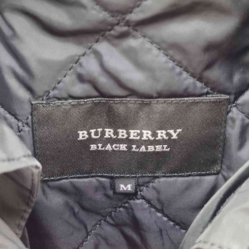 バーバリーブラックレーベル BURBERRY BLACK LABEL ラビットファー 裏地チェック ライナー付き モッズコート メンズ JPN:M