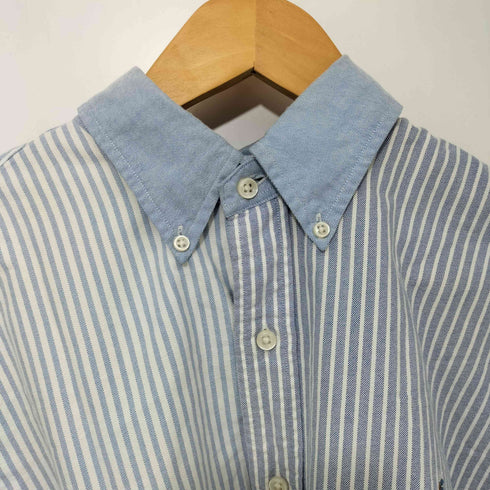ポロラルフローレン POLO RALPH LAUREN ポニー刺繍 ボタンダウン L/S アシンメトリー ストライプ シャツ メンズ import:M
