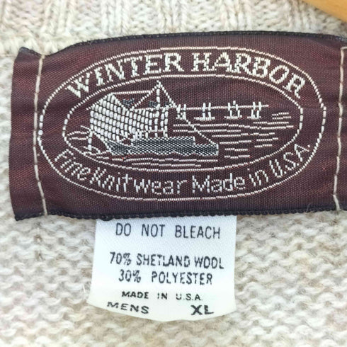 WINTER HARBOR 80-90s USA製 ボーダー ニット メンズ import:XL