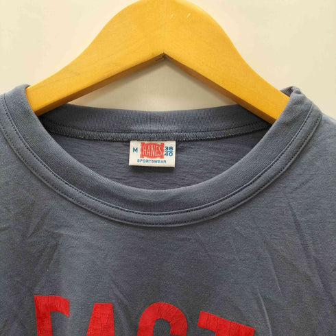 ヘインズ Hanes SPORTSWEAR 50-60S 復刻 プリント L/S クルーネック Tシャツ メンズ import:M