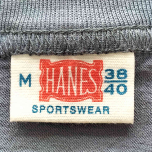 ヘインズ Hanes SPORTSWEAR 50-60S 復刻 プリント L/S クルーネック Tシャツ メンズ import:M