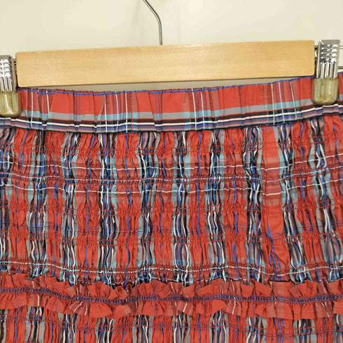 レイビームス Ray BEAMS 25SS タフタ チェック シャーリング スカート レディース JPN:0