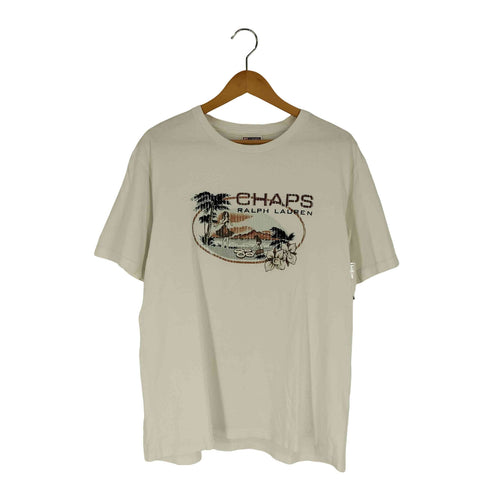 チャップスラルフローレン CHAPS RALPH LAUREN 90S ビーチプリントTシャツ メンズ import:L