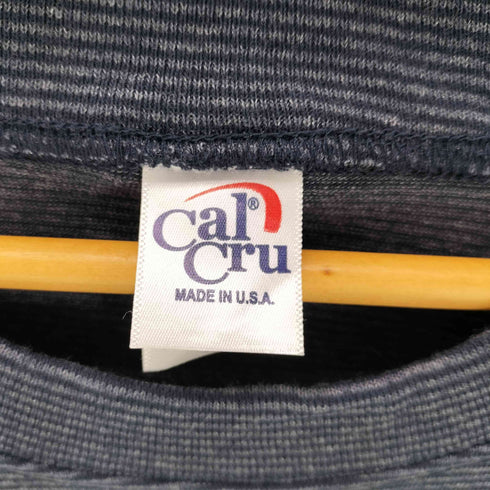 カルクルー Cal Cru Micro Border S/S T-Shirt メンズ XL