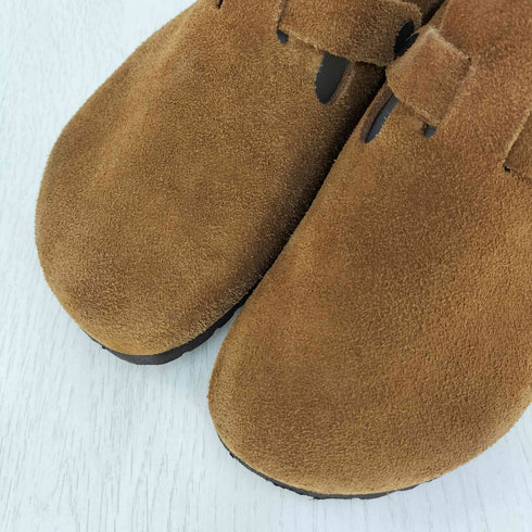 ビルケンシュトック BIRKENSTOCK BOSTON スエード soft footbed サボサンダル メンズ EUR:39