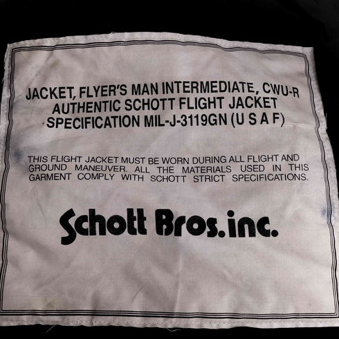 ショット Schott 90-00s CWU-R フライトジャケット メンズ LARGE