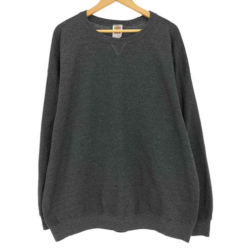 フルーツオブザルーム FRUIT OF THE LOOM 90s メキシコ製 前V ブランク クルーネックスウェット メンズ 2XL