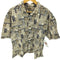 JHA EQUIPEMENTS MILITAIRESボタン 模様柄 シアサッカーシャツ メンズ L
