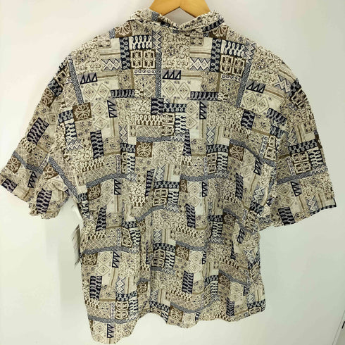 JHA EQUIPEMENTS MILITAIRESボタン 模様柄 シアサッカーシャツ メンズ L