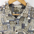 JHA EQUIPEMENTS MILITAIRESボタン 模様柄 シアサッカーシャツ メンズ L