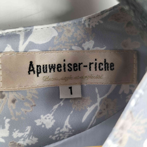 アプワイザーリッシェ Apuweiser riche ギャザースリーブフラワーワンピース レディース JPN:1