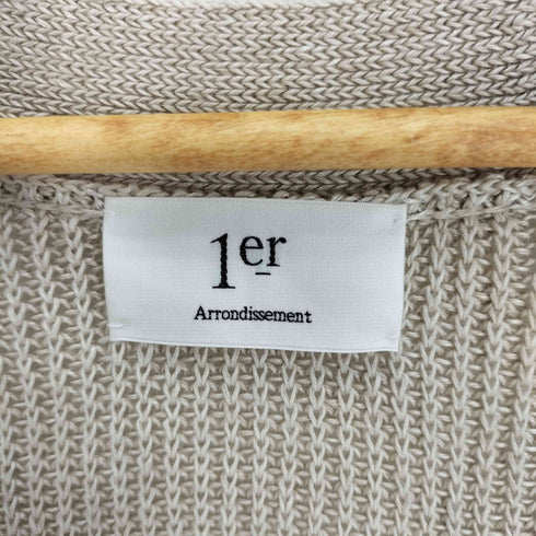 プルミエアロンディスモン 1er Arrondissement 23SS リネン 畦リラックス カーディガン レディース FREE