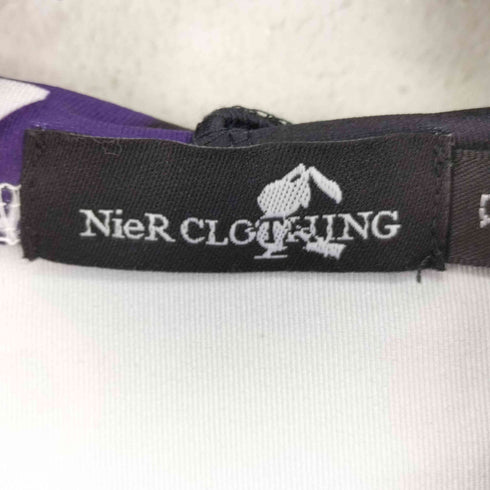 ニーアクロージング NIER CLOTHING 総柄プリント ハーフジップ S/S フーディ レディース FREE