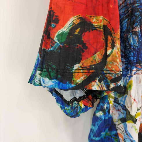 イッセイミヤケメン ISSEY MIYAKE MEN 13SS 黒タグ グラフィック プリント ねじり プリーツ シワ加工 Tシャツ メンズ JPN:4