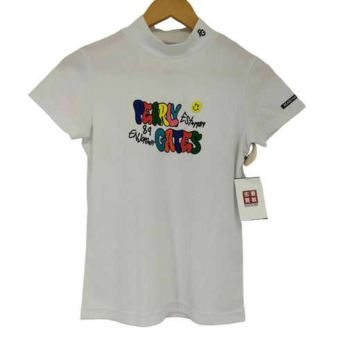 パーリーゲイツ PEARLY GATES 24年モデル ロゴプリント ハイネック 半袖Tシャツ レディース 0