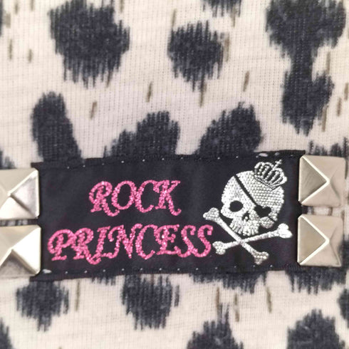 ROCK PRINCESS レオパード スタッズ ダブルジップ フーディ メンズ