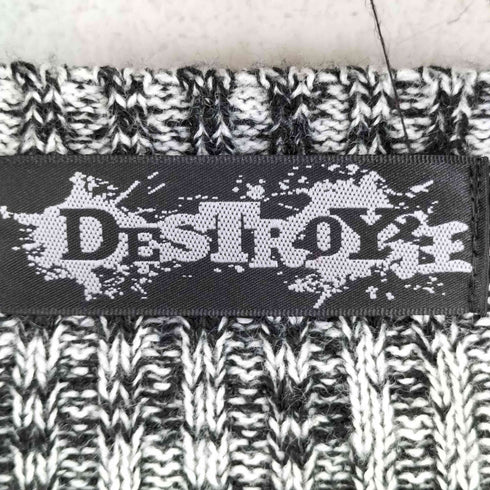 DESTROY スカル スタッズ Vネック ニット メンズ JPN:M