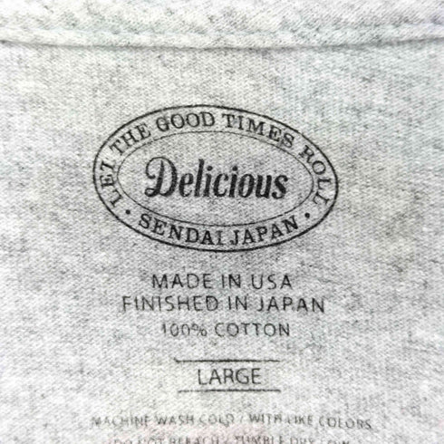 デリシャス Delicious USA製 フロントプリントフォトTシャツ メンズ L