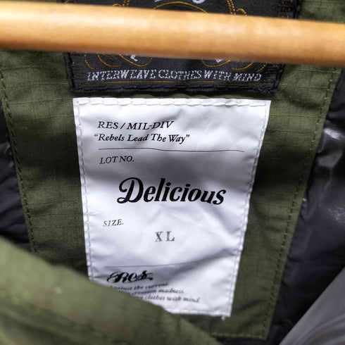 デリシャス Delicious ノーカラーキルティングジャケット メンズ XL