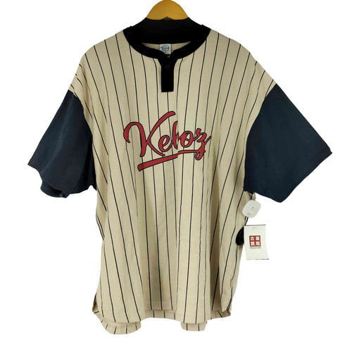 ケボズ KEboz STRIPE HENLEY NECK S/S TEE メンズ JPN:L