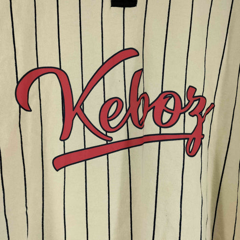 ケボズ KEboz STRIPE HENLEY NECK S/S TEE メンズ JPN:L