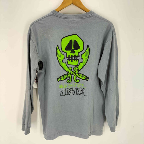 ステューシー Stussy 00s the INTERNATIONAL STUSSY TRIBE 両面プリントL/S Tシャツ スカル メンズ JPN:M