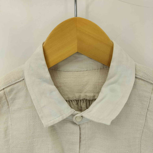 1900-30s EURO Antique ユーロ アンティーク リネンスモック プルオーバー シャツ メンズ