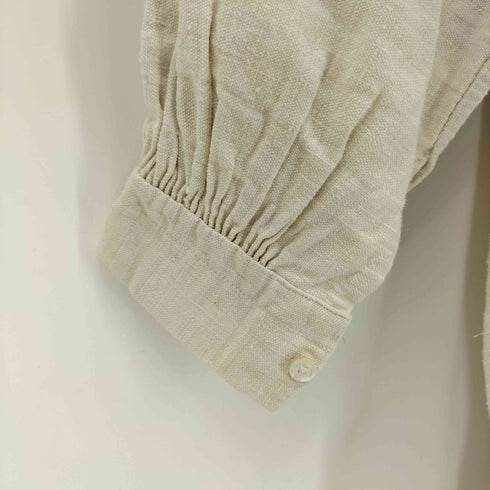 1900-30s EURO Antique ユーロ アンティーク リネンスモック プルオーバー シャツ メンズ