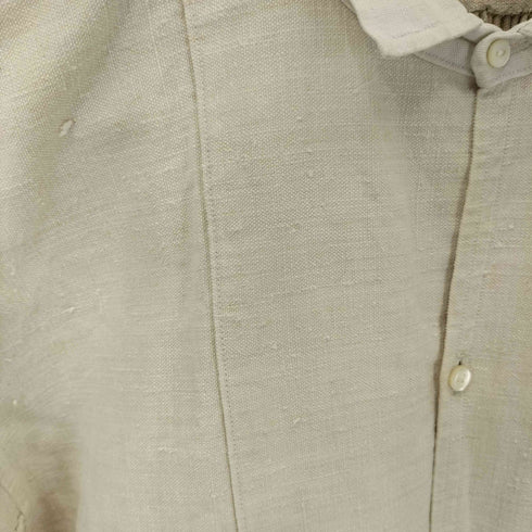 1900-30s EURO Antique ユーロ アンティーク リネンスモック プルオーバー シャツ メンズ