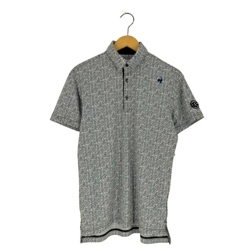 ルコック スポルティフ le coq sportif 24SS ストレッチフォーサー フレンチボーダー総柄 半袖ポロシャツ メンズ import:M