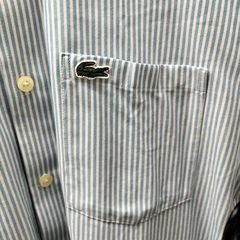 ラコステ LACOSTE 25SS ストライプ ジャージ シャツ メンズ FR 39 US S/M