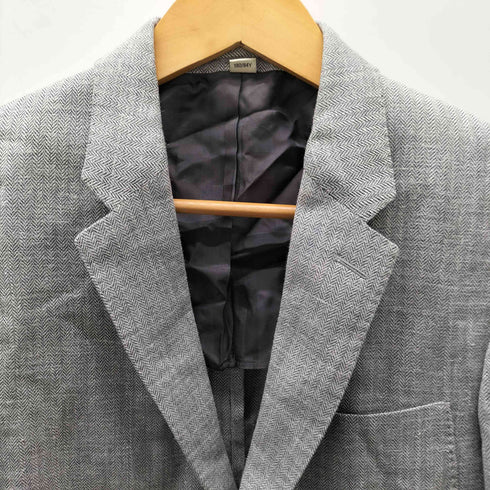 バーバリーロンドン BURBERRY LONDON 背抜き ヘリンボーン シングル 2B テーラード ジャケット メンズ 44 R