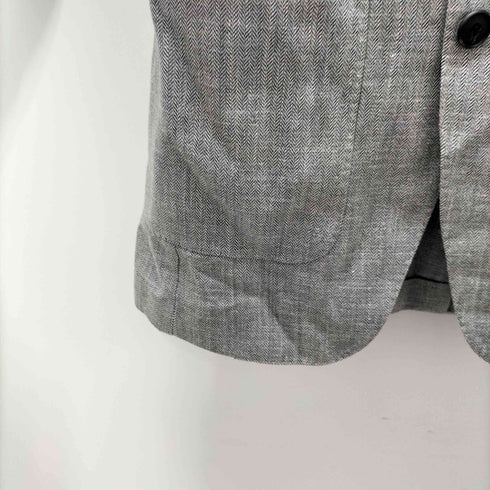 バーバリーロンドン BURBERRY LONDON 背抜き ヘリンボーン シングル 2B テーラード ジャケット メンズ 44 R