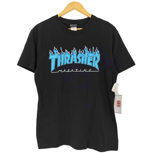 スラッシャー THRASHER ファイヤーパターン ロゴプリント Tシャツ メンズ import:M