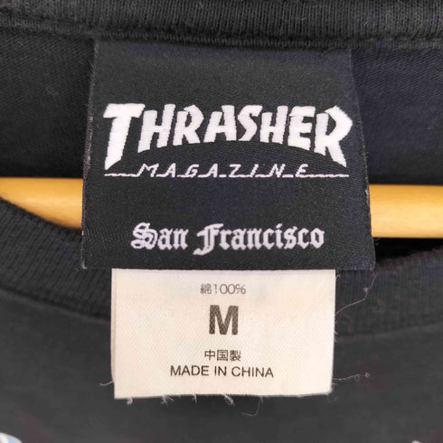 スラッシャー THRASHER ファイヤーパターン ロゴプリント Tシャツ メンズ import:M