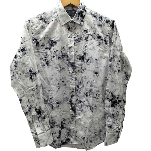 GUIDE LONDON PURE COTTON 総柄 ドクロ 花 L/S シャツ メンズ import:S