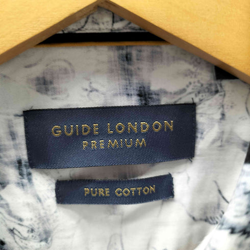 GUIDE LONDON PURE COTTON 総柄 ドクロ 花 L/S シャツ メンズ import:S