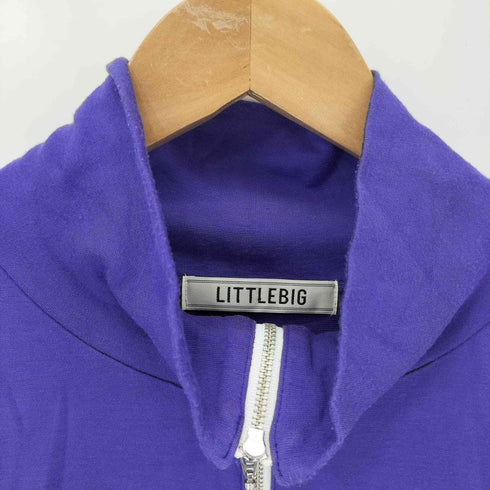 リトルビッグ LITTLEBIG Side Line purple サイドライン モックネック ハーフジップ カットソー メンズ JPN:M
