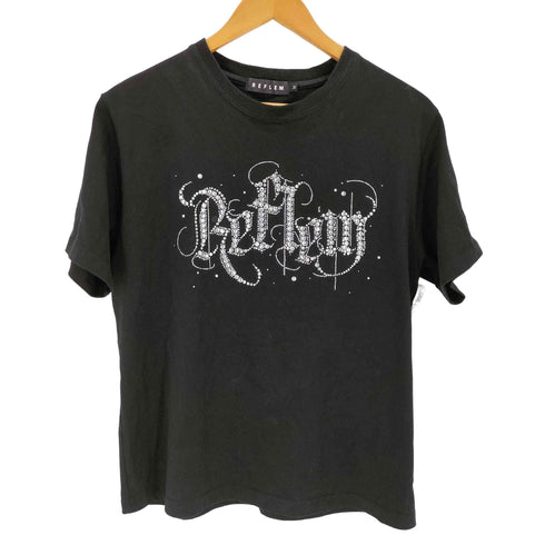 レフレム REFLEM ラインストーンロゴ半袖Tシャツ メンズ JPN:M