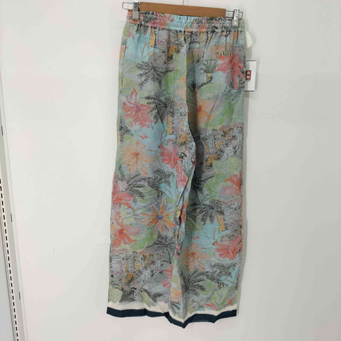 マカフィー MACPHEE 25ss スカーフプリント イージーストレートパンツ レディース JPN:34