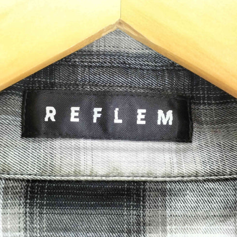 レフレム REFLEM バックプリントチェックシャツ メンズ FREE
