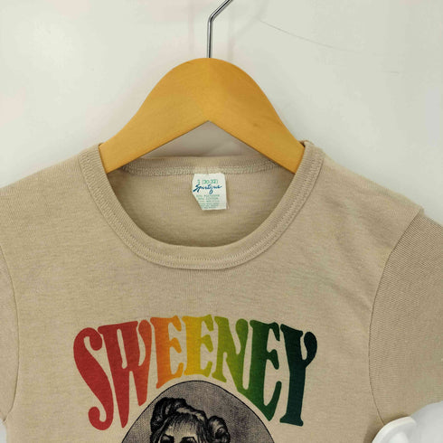 Sportique USA製 グラフィックプリント 半袖リブTシャツ カットソー Y2K レディース S