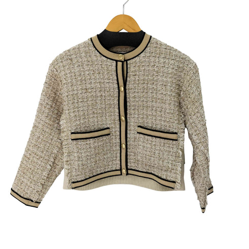 ボールジー BALLSEY 23aw ニットコンビツイード クルーネックジャケット レディース JPN:36