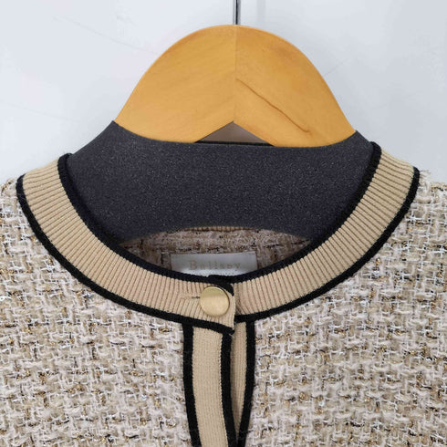 ボールジー BALLSEY 23aw ニットコンビツイード クルーネックジャケット レディース JPN:36