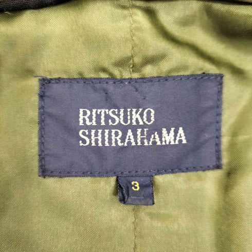RITSUKO SHIRAHAMA シアー ショールカラー トグルボタン 中綿 キルティング ジャケット レディース JPN:3