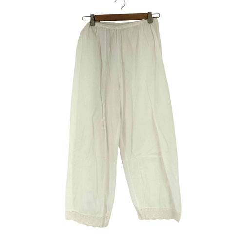 HOUSE LOTUS 裾レースデザイン コットンパンツ レディース JPN:M