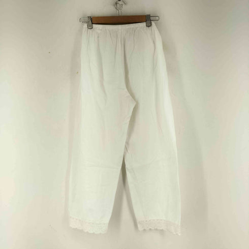 HOUSE LOTUS 裾レースデザイン コットンパンツ レディース JPN:M