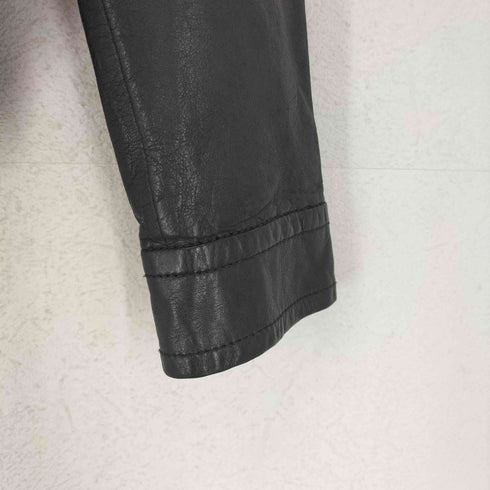 バナナリパブリック BANANA REPUBLIC ラムレザーシングルライダースジャケット レディース XS